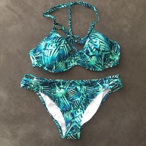 VS PINK Tropical Swimsuit Top & Bottoms